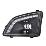 Volvo VNL 2018+ Black Inner Housing 18 LED Projector Fog Light With Position Light