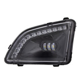 Volvo VNL 2018+ Black Inner Housing 18 LED Projector Fog Light With Position Light