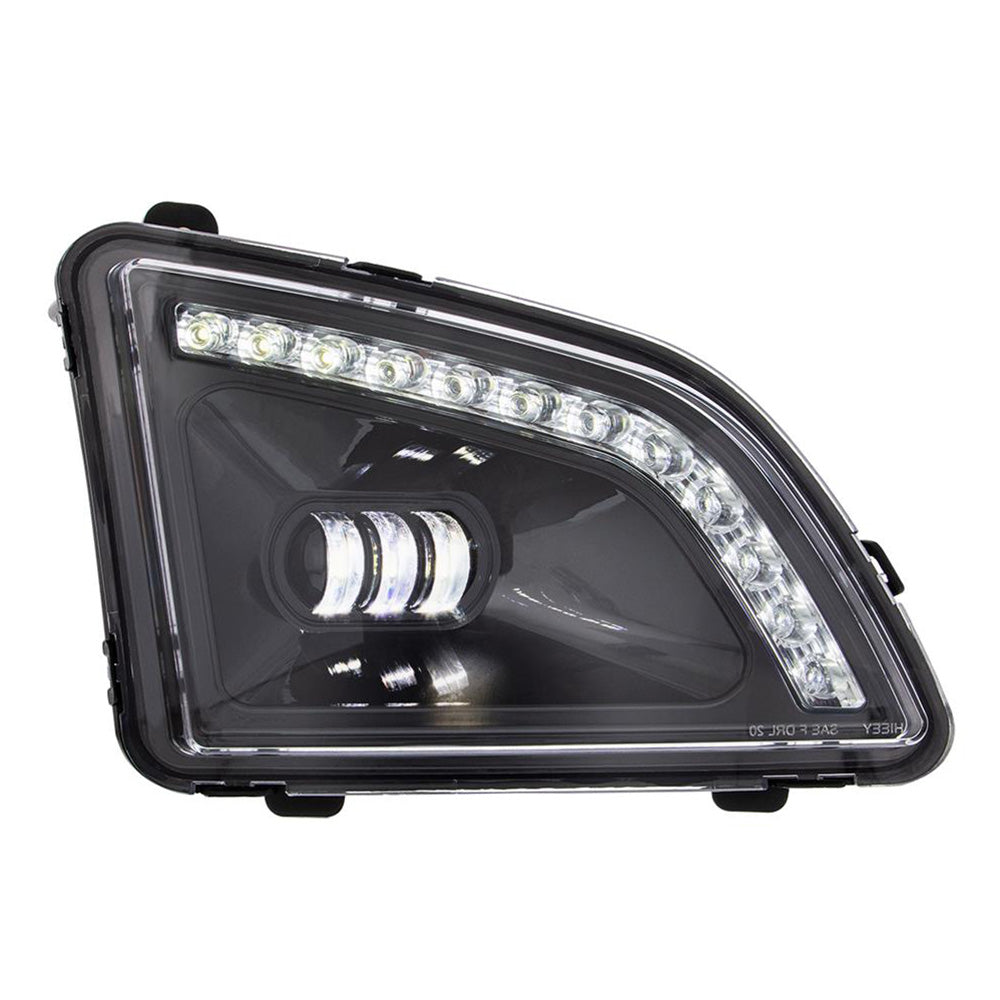 Volvo VNL 2018+ Black Inner Housing 18 LED Projector Fog Light With Position Light