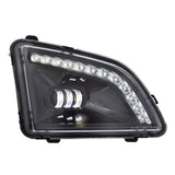 Volvo VNL 2018+ Black Inner Housing 18 LED Projector Fog Light With Position Light