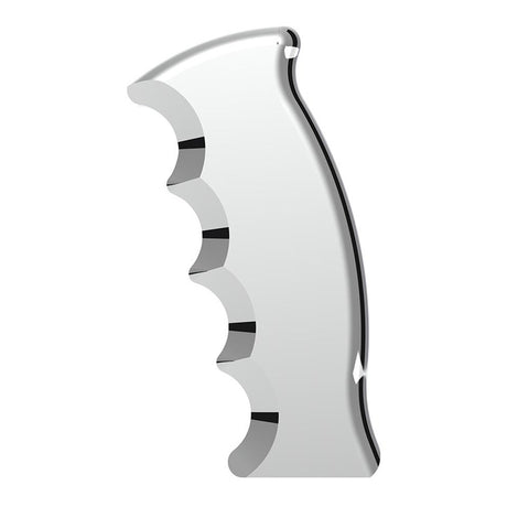 Chrome pistol Grip shifter knob, close-up