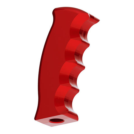 Red pistol Grip shifter knob from another angle