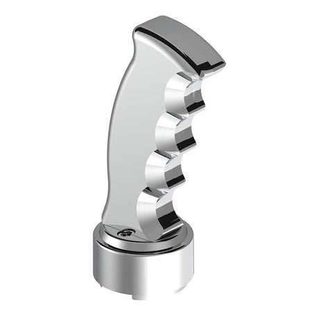 Chrome pistol Grip shifter knob with 13/15/18 speed adapter, closer view