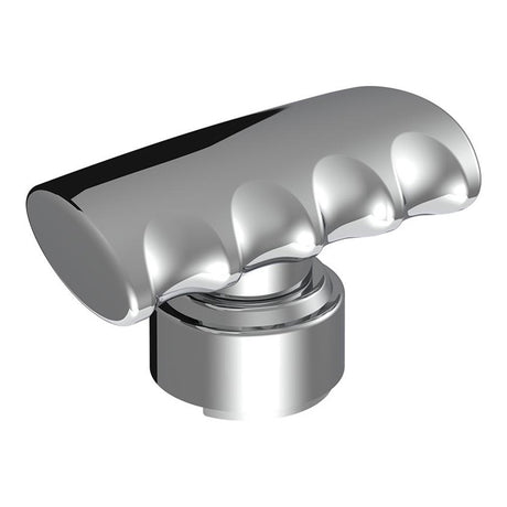 Chrome T shape gear knob with 13/15/18 speed adapter from another angle