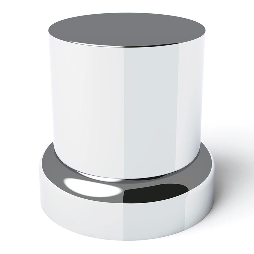 33mm x 2" Chrome Plastic Top Hat Nut Covers - Push On 60PK