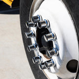 33mm x 2" Chrome Plastic Top Hat Nut Covers - Push On 60PK