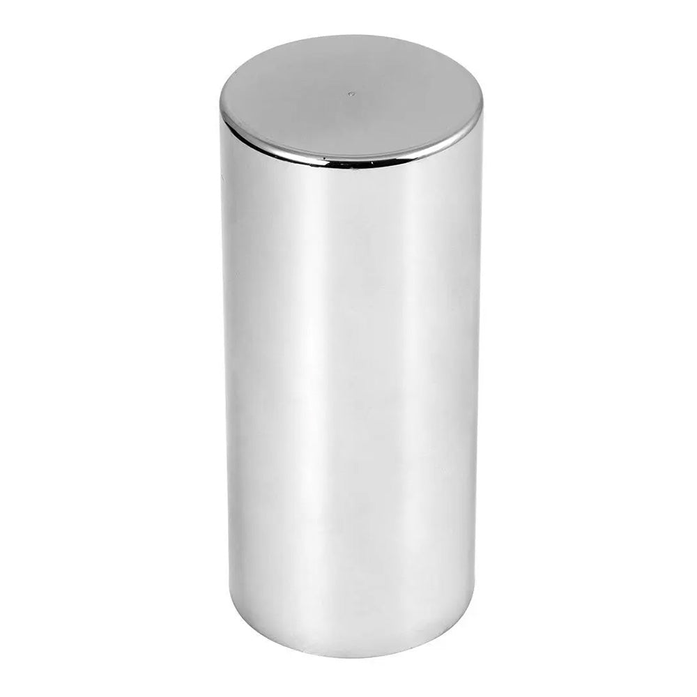 33mm x 3-1/2" Chrome Plastic Flat Top Cylinder Lug Nut Cover - Push On