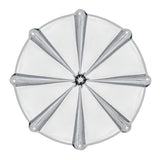 33mm x 3-3/8" Chrome Plastic 8-Spoke Top Hat Lug Nut Cover - Push On