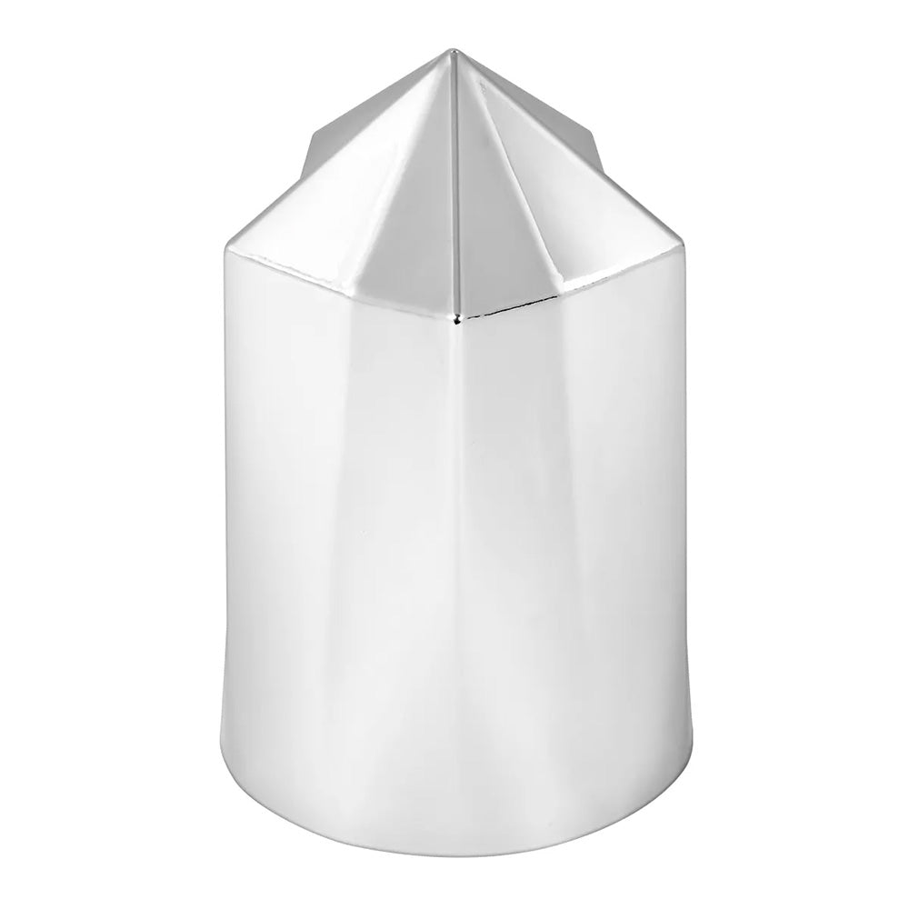 33mm x 3-1/2" Chrome Plastic Pointed Star Lug Nut Cover - Push On