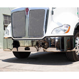 KW T680 Set Back Axle 18" SS Bumper w/ Tow Hook, Center Step Cutouts