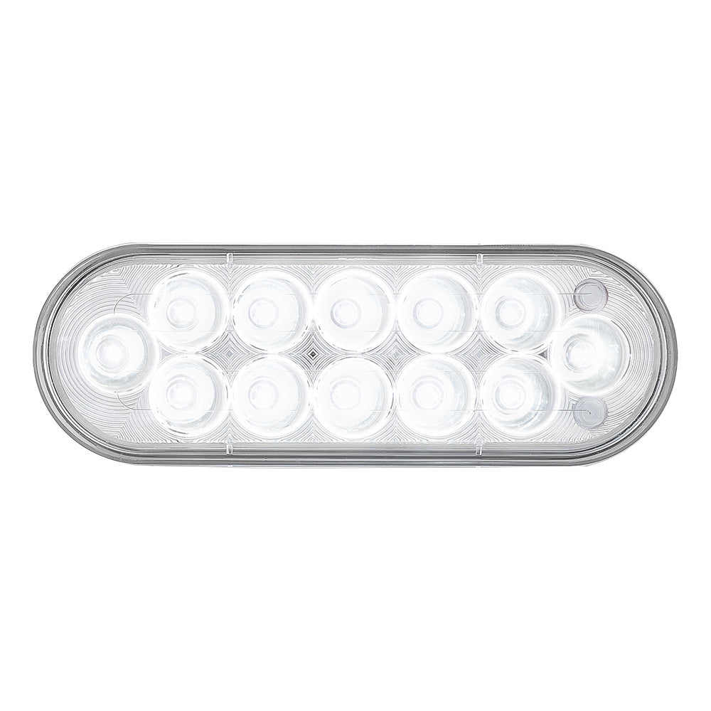 6" 12 LED Heated Oval Red Stop, Turn and Tail to Back Up Light