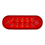 6" 12 LED Heated Oval Red Stop, Turn and Tail to Back Up Light