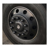 22-1/2", 24-1/2" Stealth Black Universal Stainless Steel Unitized Cover-Up for Front Hub Covers