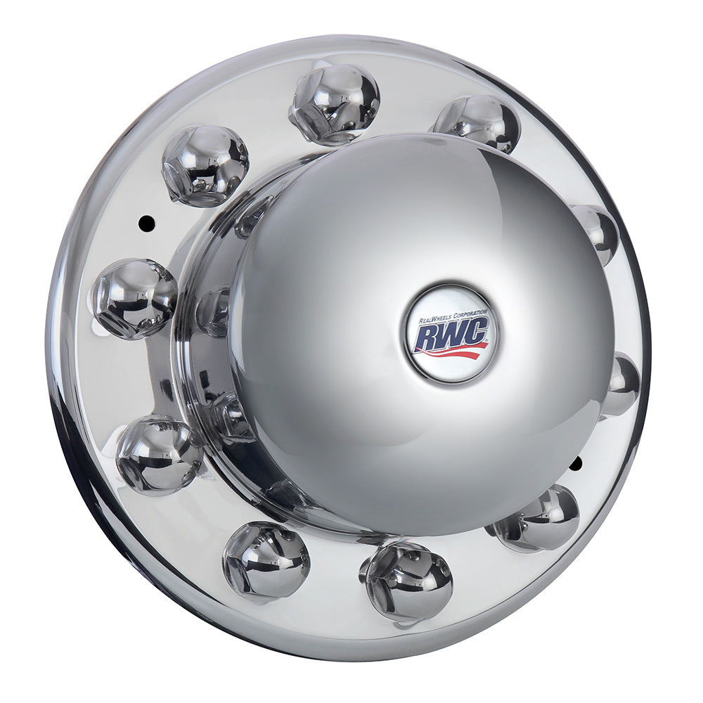 22-1/2", 24-1/2" Mirror Finish Universal Stainless Steel Unitized Cover-Up for Rear Hub Covers