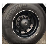22-1/2", 24-1/2" Stealth Black Universal Stainless Steel Unitized Cover-Up for Rear Hub Covers