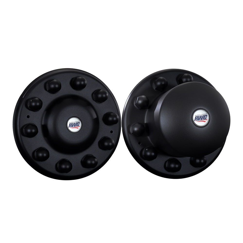 22-1/2", 24-1/2" Stealth Black Universal Stainless Steel Unitized Cover-Up Kit for Front and Rear Hub Covers