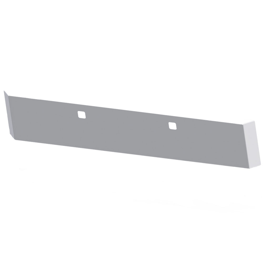 Peterbilt 365, 367, 388, 389, 567 and Kenworth W990 18" Mitered Chrome Plated Blind Mount Bumper with Tow Hole Cutouts