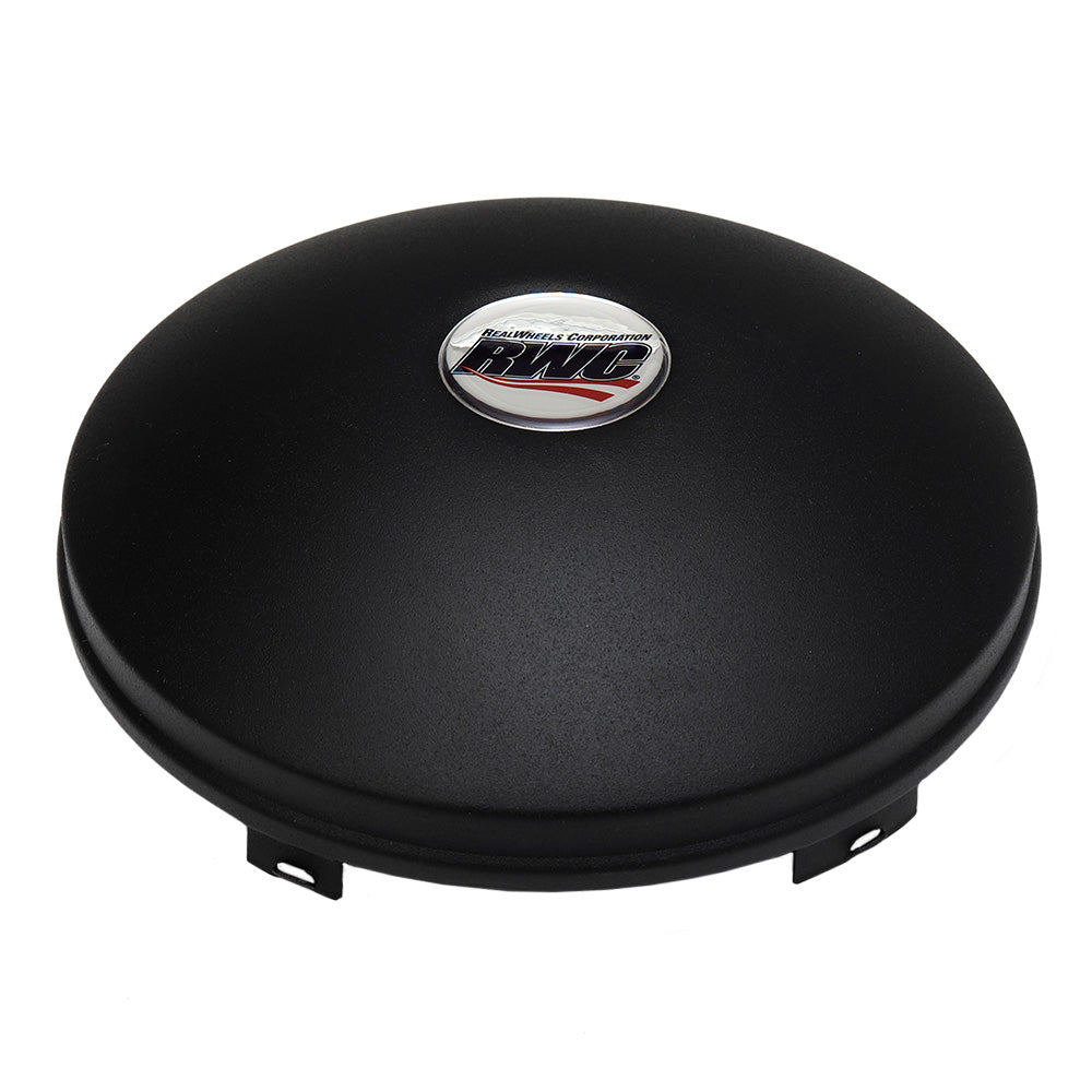 Stealth Black Universal Stainless Steel Front Baby Moon Hubcap with Logo