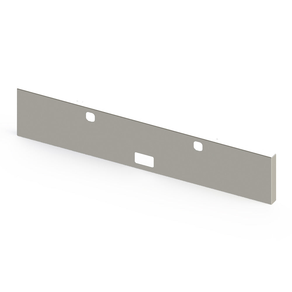 Kenworth W900L, W900B 18" Boxed End Blind Mount Chrome Plated Bumper with Step and Tow Holes