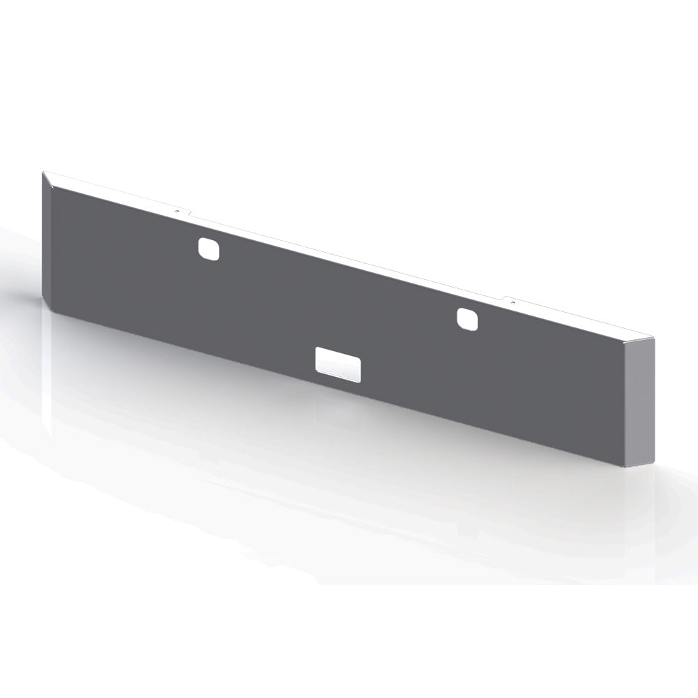 Kenworth W900B, W900L 20" Chrome Plated Mitered End Blind Mount Bumper with Step and Tow Holes