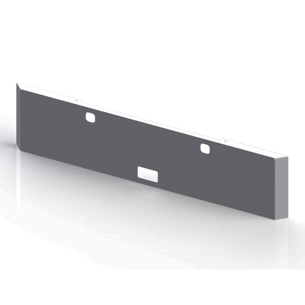 Kenworth W900B, W900L 22" Chrome Plated Mitered End Blind Mount Bumper with Step and Tow Holes