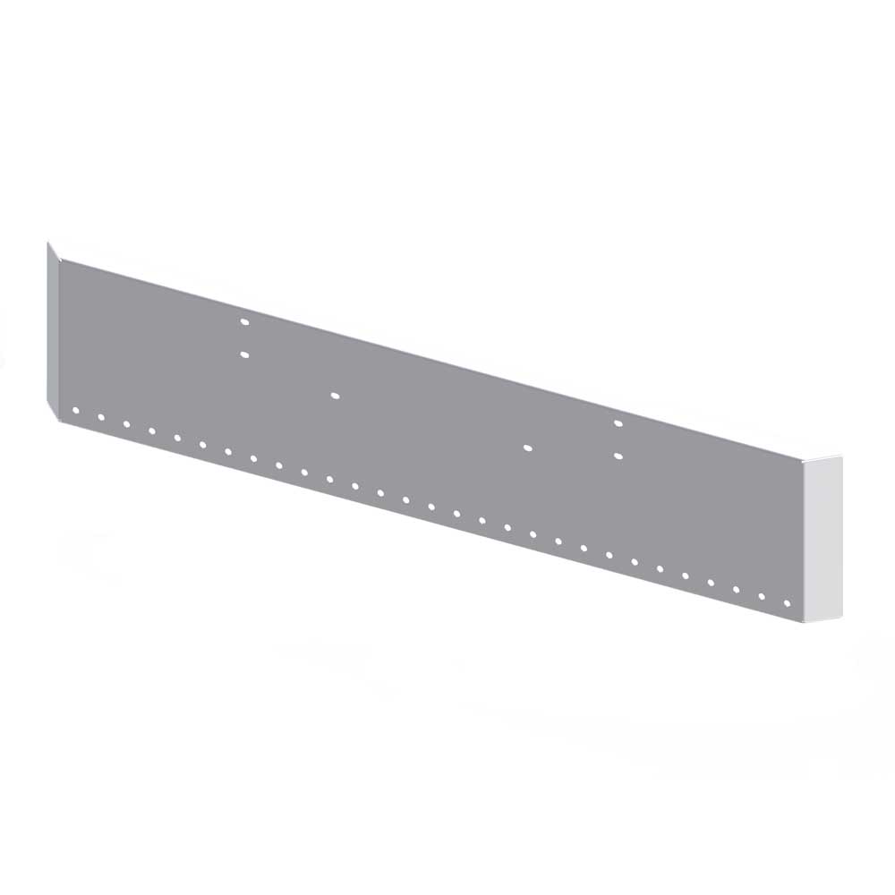 20" Kenworth W900B, W900L Mitered End Chrome Bumper with Twenty-Nine 3/4" Light Cutouts