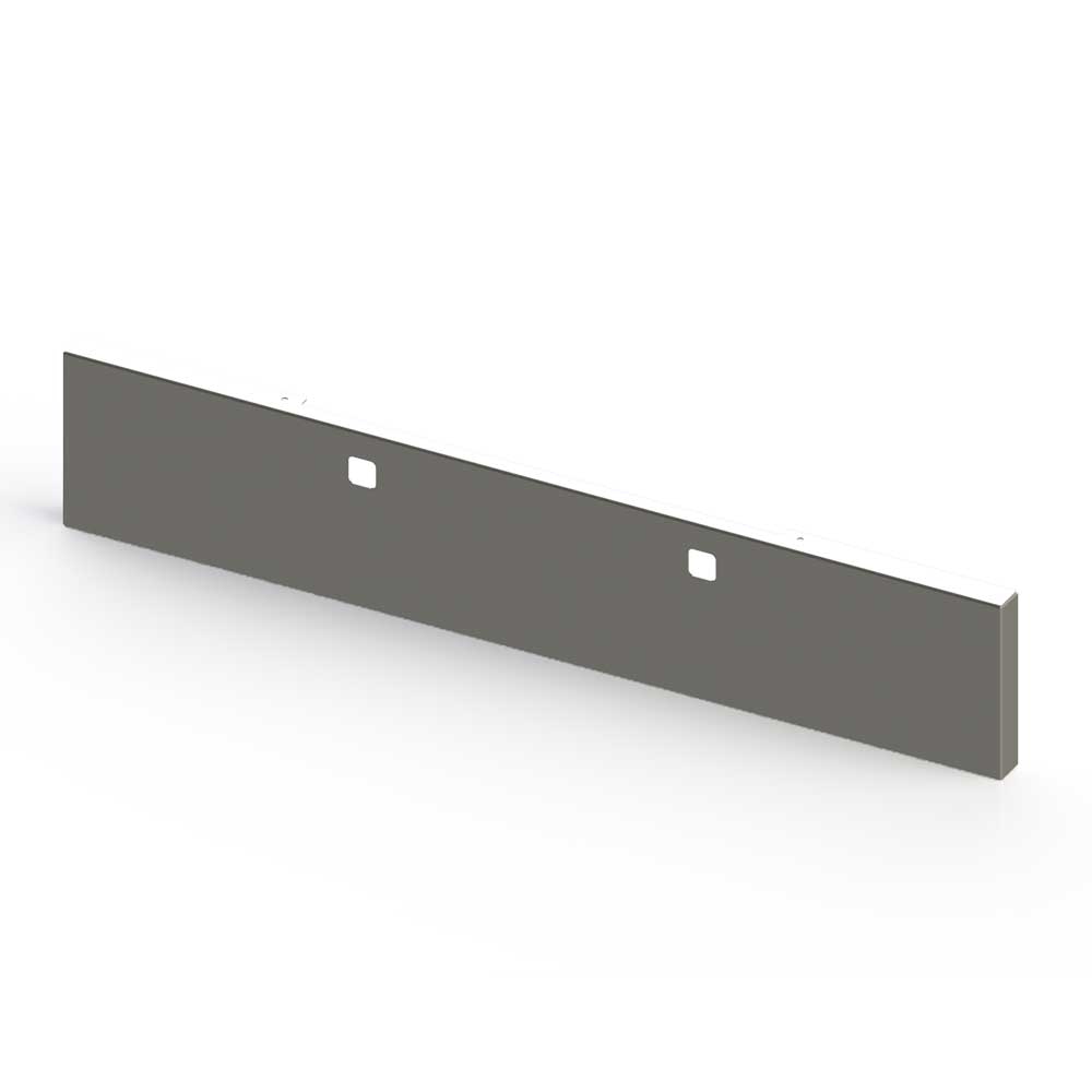 Peterbilt 365, 367, 388, 389, 567 18" Chrome Plated Stainless Steel Blind Mount Boxed End Bumper with Tow Holes