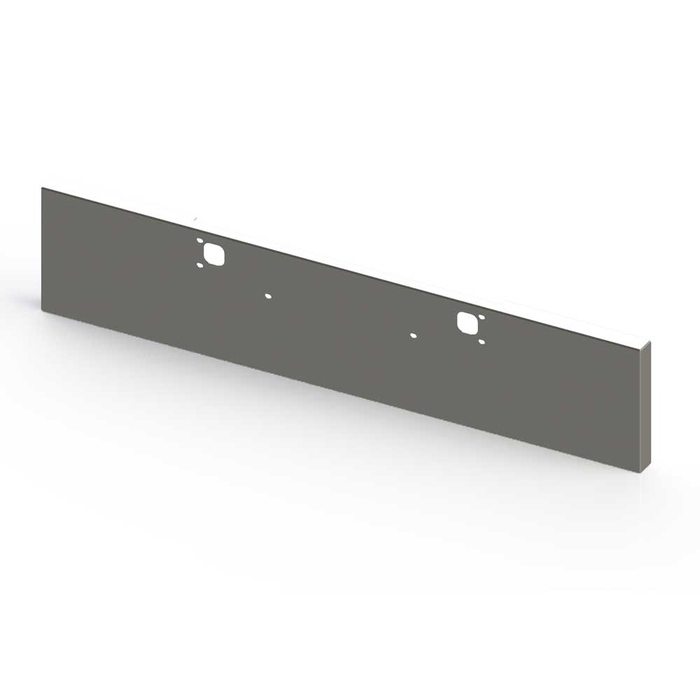 Kenworth W900B, W900L 20" Chrome Plated Stainless Steel Boxed End Bumper with Tow Holes