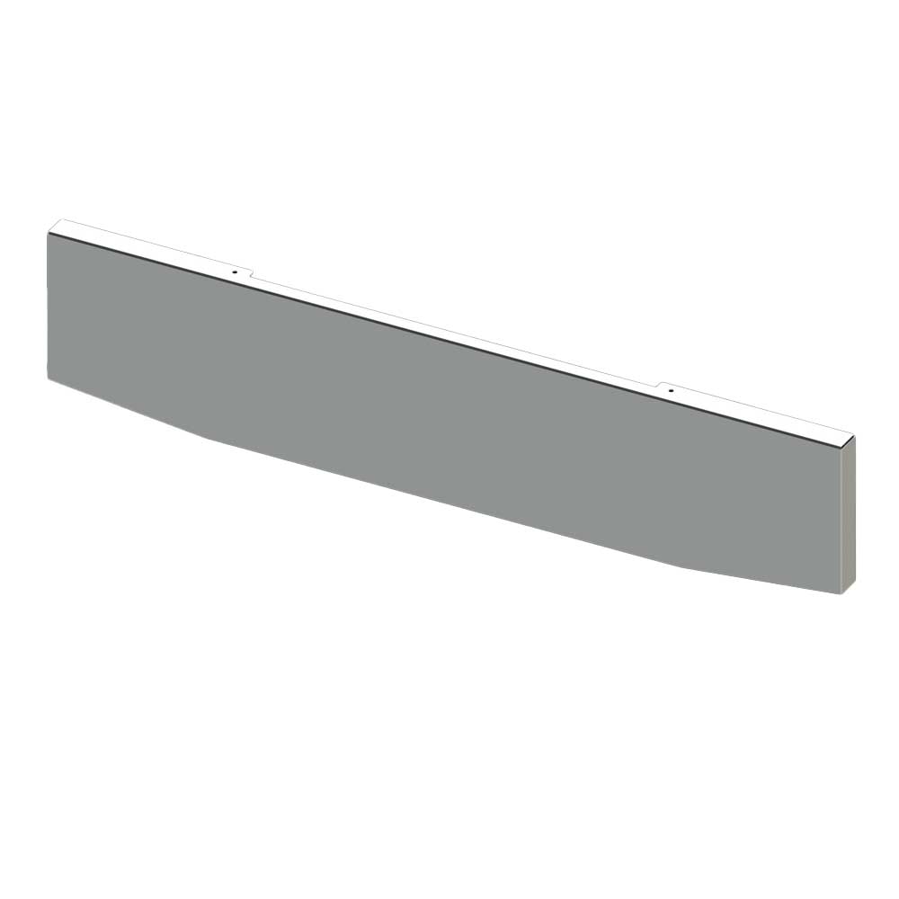 20" Tapered Boxed End Chrome Bumper with Blind Mount for Peterbilt, Kenworth, Freightliner
