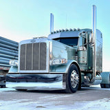 20" Tapered Boxed End Chrome Bumper with Blind Mount for Peterbilt, Kenworth, Freightliner