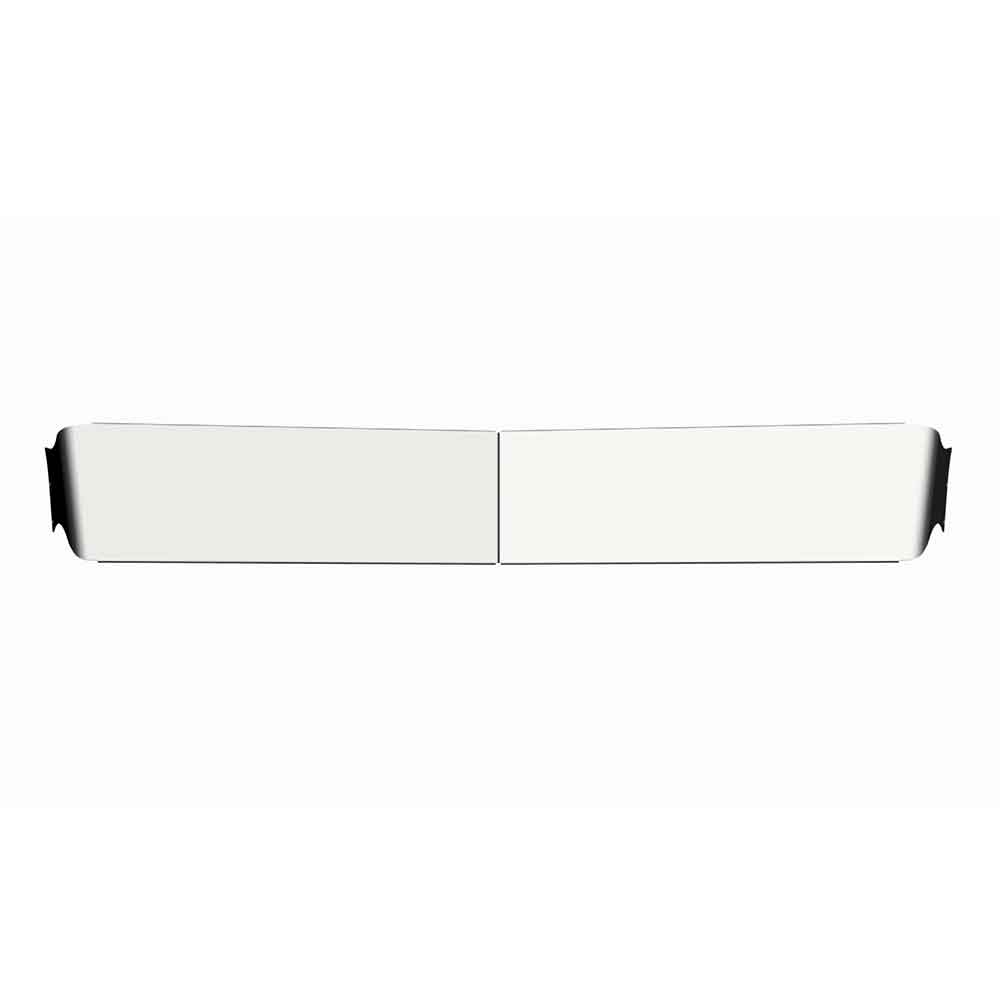 Peterbilt 379, 388, 389 Chrome Plated Stainless Steel 9" Straight Shorty Visor