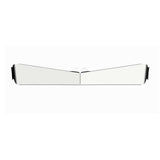 Kenworth W900 Curved Windshield Chrome Stainless 10" to 6" Forward Shorty Bowtie Visor