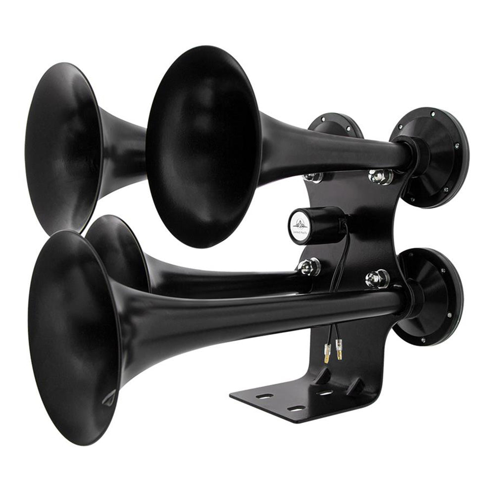 Black 4 Trumpet Air Powered Train Horn - Competition Series