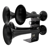 Black 4 Trumpet Air Powered Train Horn - Competition Series