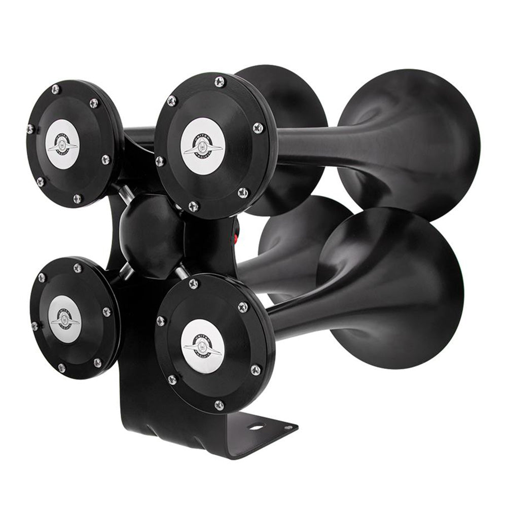 Black 4 Trumpet Air Powered Train Horn - Competition Series