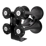 Black 4 Trumpet Air Powered Train Horn - Competition Series