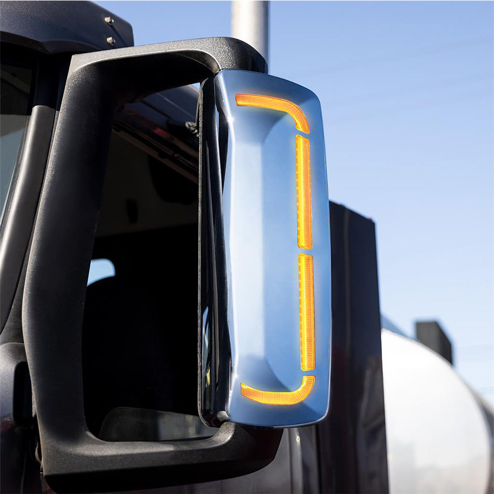 Volvo VNL 2012+ 59 Sequential LED Chrome Mirror Covers