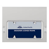 Stainless Steel Center Panel with 4" Red Turbine 16 LED with Bezel and Red Lens with License Frame and LED Light