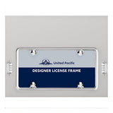 Stainless Steel Center Panel with 4" Red Abyss 13 LED with Black Grommet, License Frame and LED Light