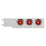 Stainless Steel Rear Light Bars with Six 4" Abyss 13 LED Lights with Visor, 3-3/4" Bolt Spacing