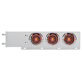 Stainless Steel Rear Light Bars with Six 4" Abyss 13 LED Lights with Visor, 3-3/4" Bolt Spacing
