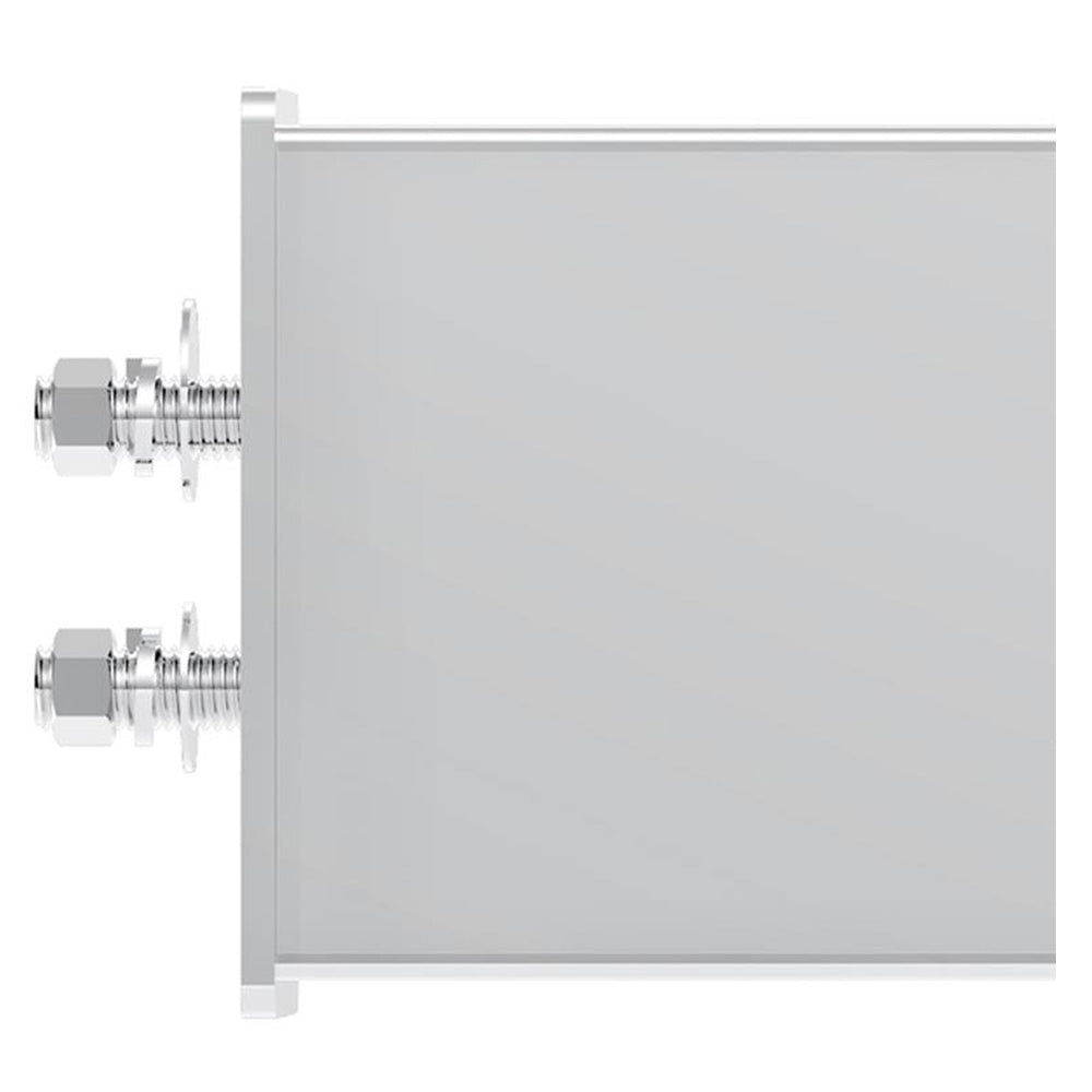 Stainless Steel Rear Light Bars with Six 4" Turbine 16 LED Lights with Visor, 2" Bolt Spacing