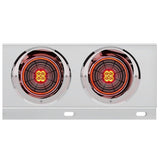 Stainless Steel Rear Light Bars with Six 4" Abyss 13 LED Lights with Visor, 2" Bolt Spacing