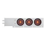 Stainless Steel Rear Light Bars with Six 4" Abyss 13 LED Lights with Grommet, 2" Bolt Spacing