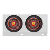 Stainless Steel Rear Light Bars with Six 4" Abyss 13 LED Lights with Grommet, 2" Bolt Spacing