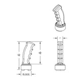 Blue Pistol Grip Gearshift Knob with 9/10 Speed Adapter