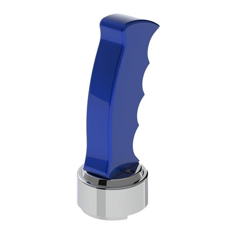 Blue pistol Grip shifter knob with 13/15/18 speed adapter from another angle