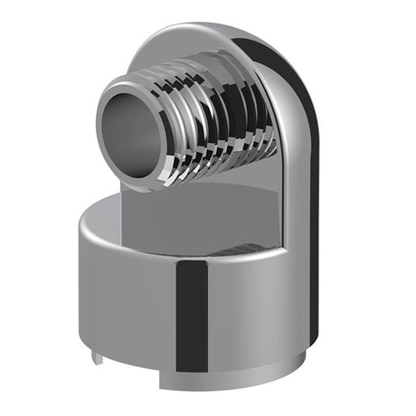 M30X3.5 thread-on gearshift knob chrome mounting adapter for Eaton Fuller style 13/15/18 speed - horizontal, closer view