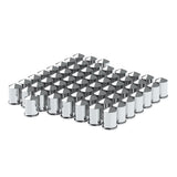 1-1/2" x 3" Chrome Plastic Pointed Top Hat Nut Cover - Push On 60PK