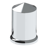 1-1/2" x 3" Chrome Plastic Pointed Top Hat Nut Cover - Push On 60PK